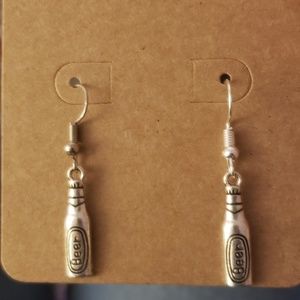 Beer bottle earrings